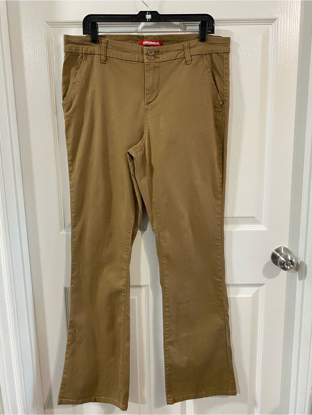 UNIONBAY Beige twill bootcut casual pants Men's 32W Utility Work Career Outdoors
